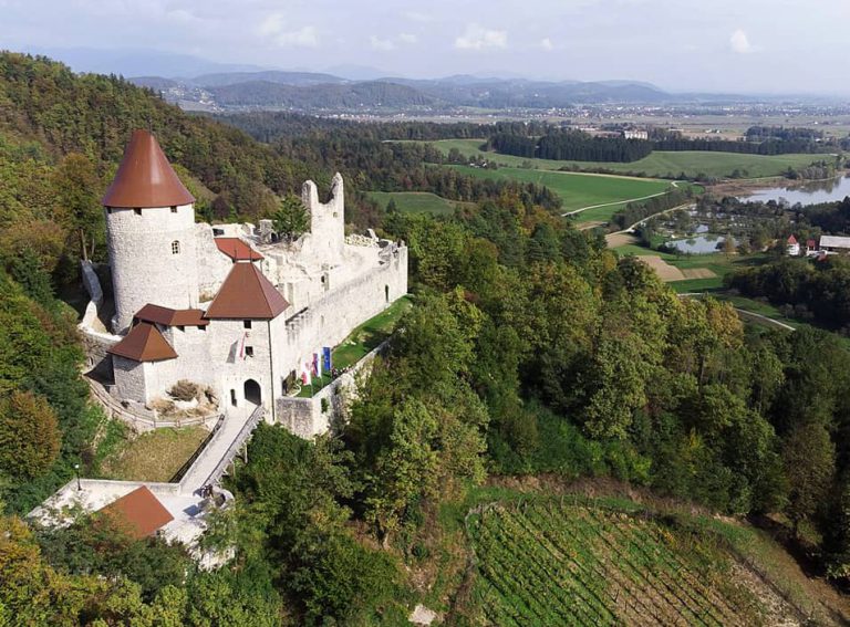 Žovnek Castle on the hills near Braslovce