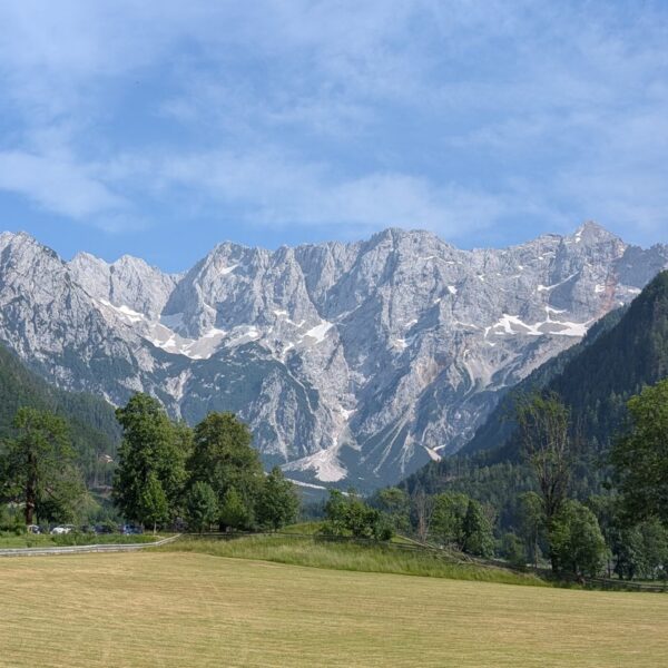 Slovenian landscape with forest, mountains, and a river – holiday travel tip