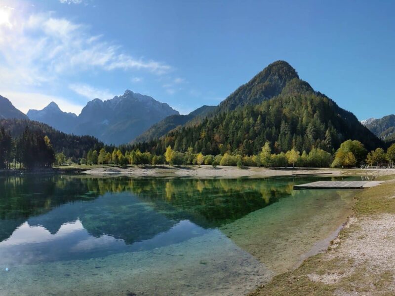 Lake Jasna in the mountains near Kranjska Gora