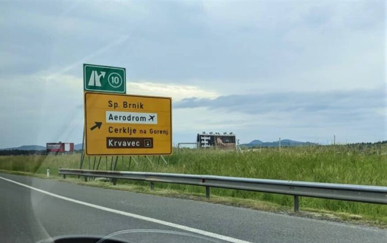 Slovenian motorway exit