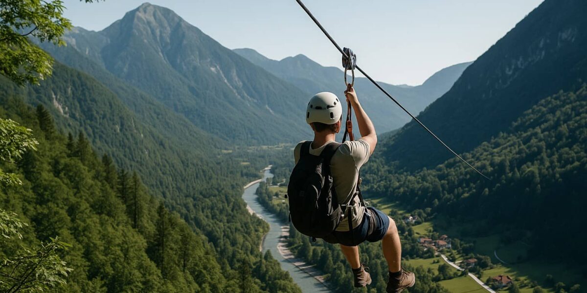 Zipline adventure in Slovenia