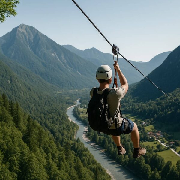 Zipline adventure in Slovenia