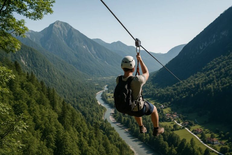 Zipline adventure in Slovenia
