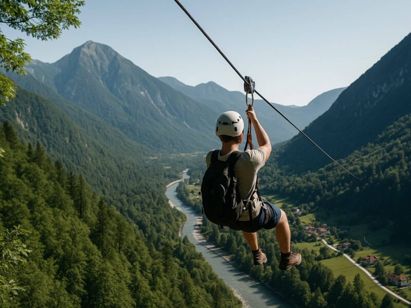 Zipline adventure in Slovenia